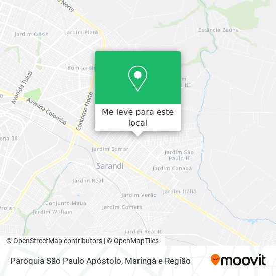 Paróquia São Paulo Apóstolo mapa
