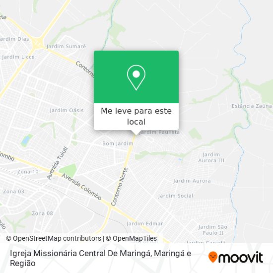 Igreja Missionária Central De Maringá mapa