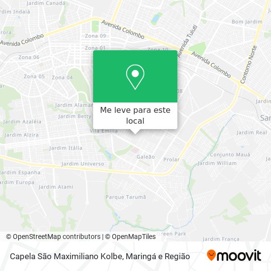 Capela São Maximiliano Kolbe mapa