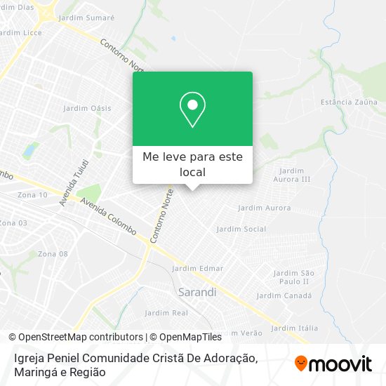 Igreja Peniel Comunidade Cristã De Adoração mapa