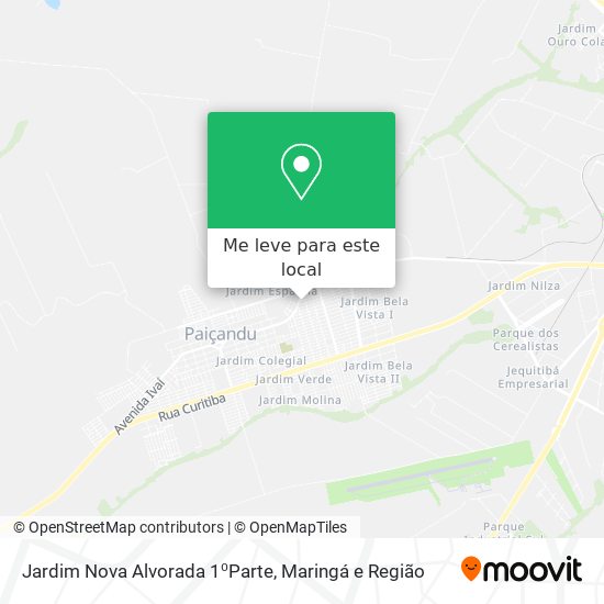 Jardim Nova Alvorada 1⁰Parte mapa