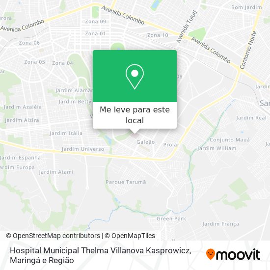 Hospital Municipal Thelma Villanova Kasprowicz mapa
