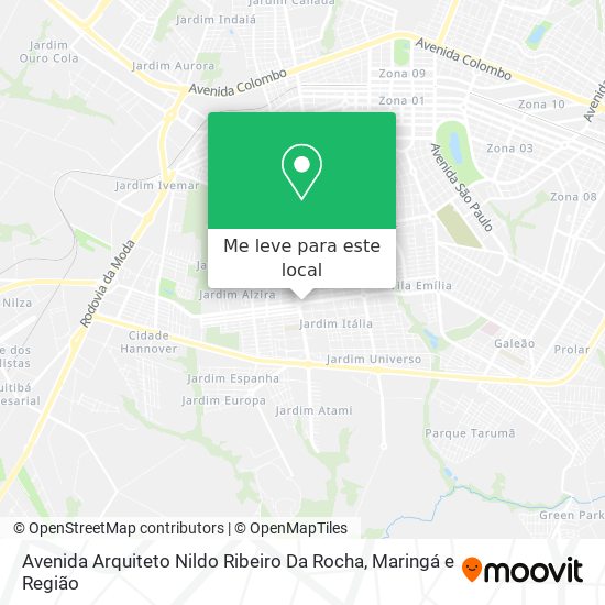 Avenida Arquiteto Nildo Ribeiro Da Rocha mapa