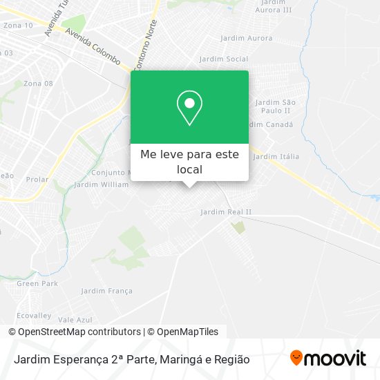 Jardim Esperança 2ª Parte mapa