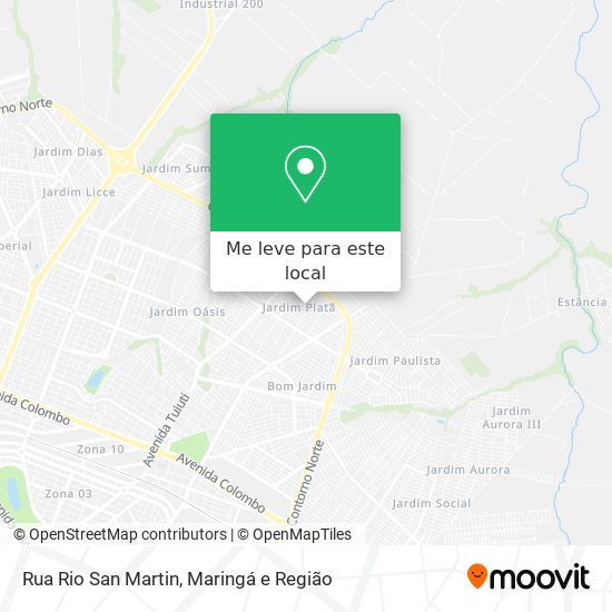 Rua Rio San Martin mapa