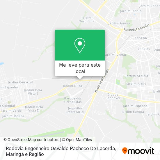 Rodovia Engenheiro Osvaldo Pacheco De Lacerda mapa