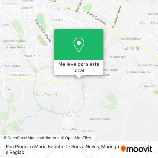 Rua Pioneiro Maria Batista De Souza Neves mapa