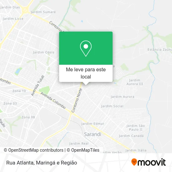 Rua Atlanta mapa