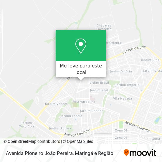 Avenida Pioneiro João Pereira mapa