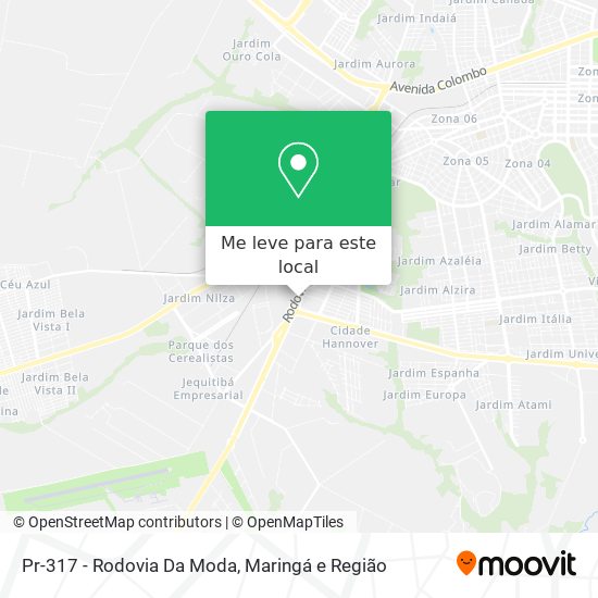 Pr-317 - Rodovia Da Moda mapa