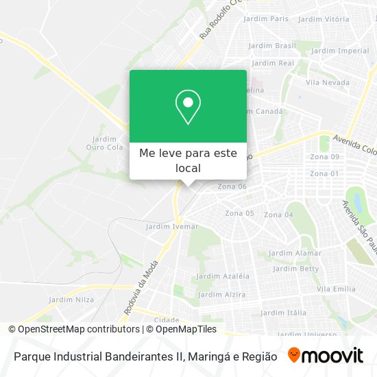 Parque Industrial Bandeirantes II mapa