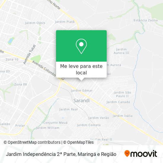 Jardim Independência 2ª Parte mapa