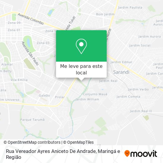 Rua Vereador Ayres Aniceto De Andrade mapa