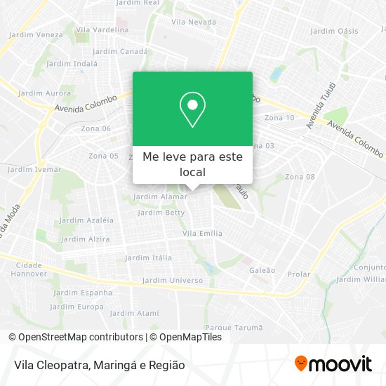 Vila Cleopatra mapa