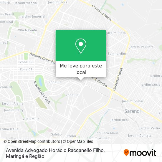 Avenida Advogado Horácio Raccanello Filho mapa