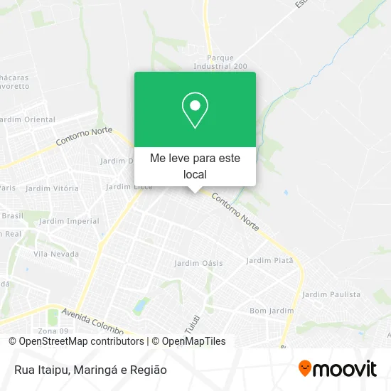 Rua Itaipu mapa