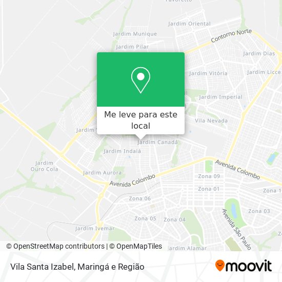 Vila Santa Izabel mapa