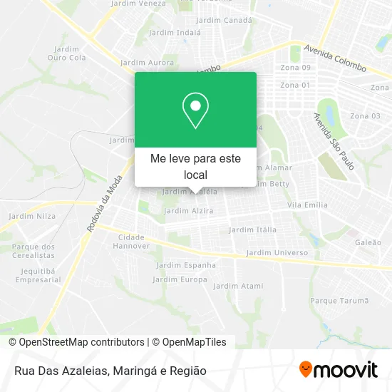 Rua Das Azaleias mapa