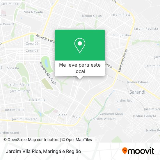 Jardim Vila Rica mapa