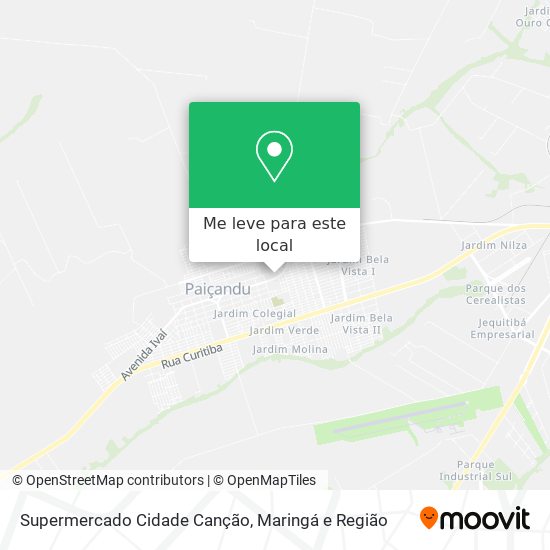 Supermercado Cidade Canção mapa