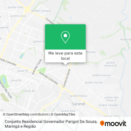 Conjunto Residencial Governador Parigot De Souza mapa