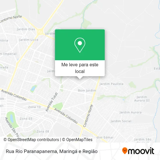 Rua Rio Paranapanema mapa