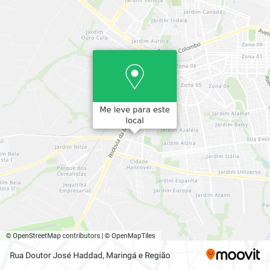 Rua Doutor José Haddad mapa