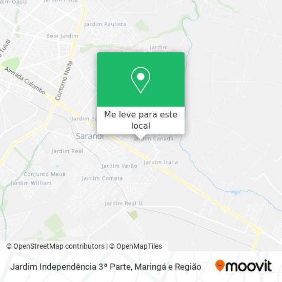 Jardim Independência 3ª Parte mapa