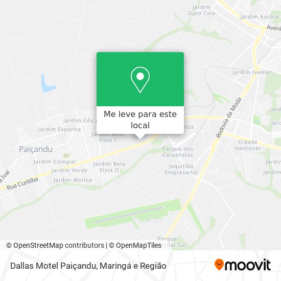 Dallas Motel Paiçandu mapa