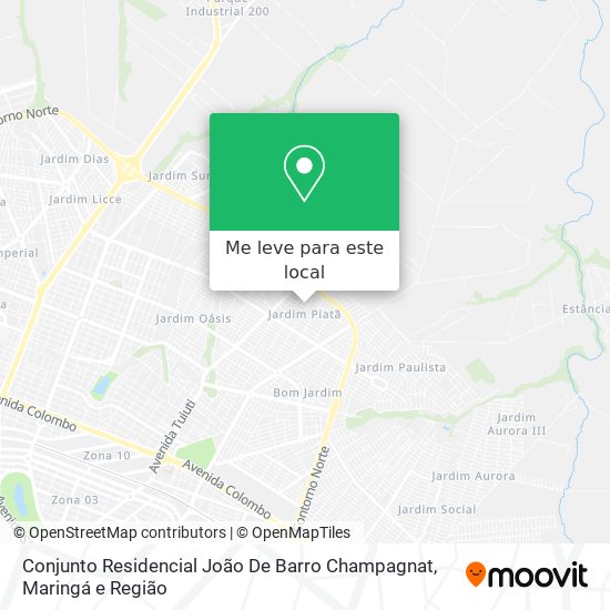 Conjunto Residencial João De Barro Champagnat mapa