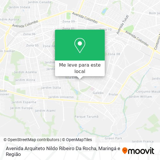 Avenida Arquiteto Nildo Ribeiro Da Rocha mapa