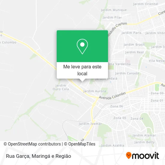Rua Garça mapa