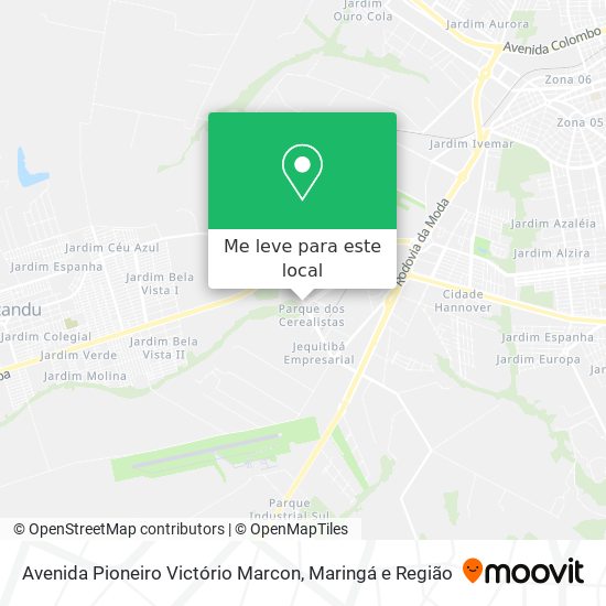 Avenida Pioneiro Victório Marcon mapa