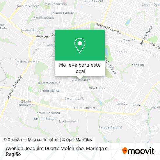 Avenida Joaquim Duarte Moleirinho mapa