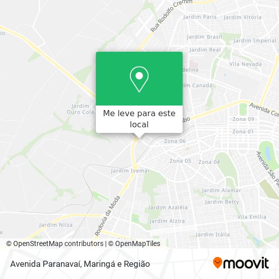 Avenida Paranavaí mapa