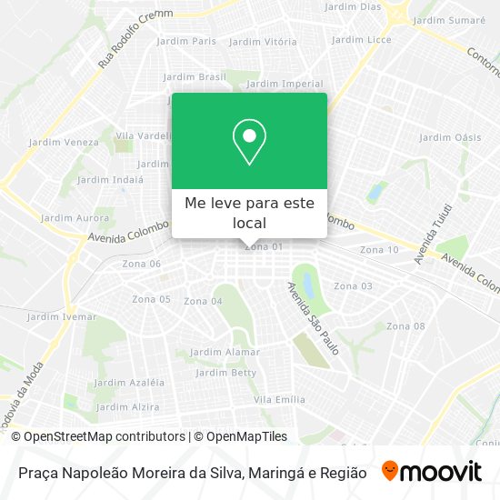 Praça Napoleão Moreira da Silva mapa