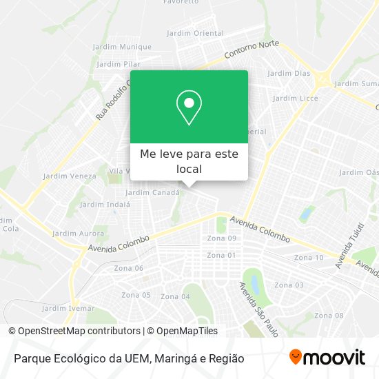 Parque Ecológico da UEM mapa