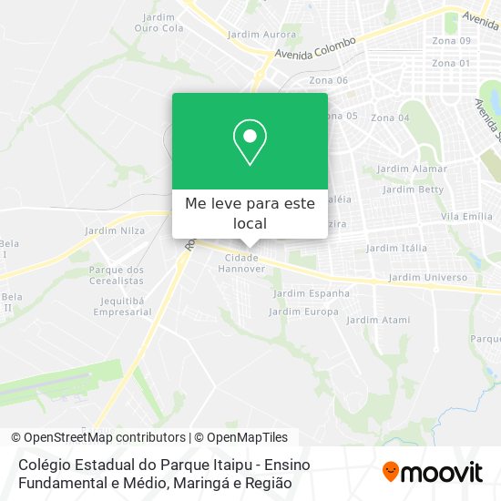 Colégio Estadual do Parque Itaipu - Ensino Fundamental e Médio mapa