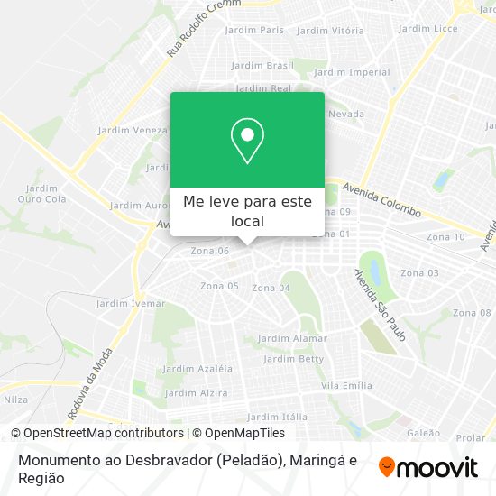 Monumento ao Desbravador (Peladão) mapa