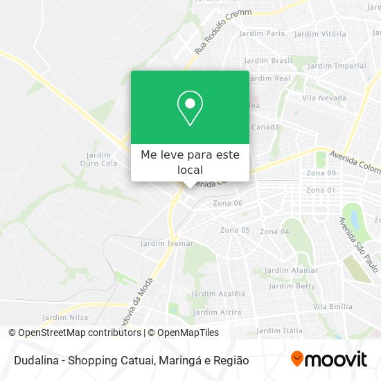 Dudalina - Shopping Catuai mapa