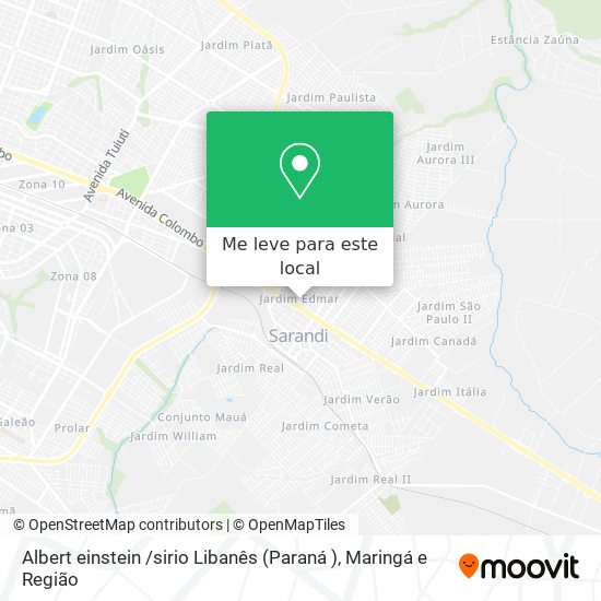 Albert einstein /sirio Libanês (Paraná ) mapa