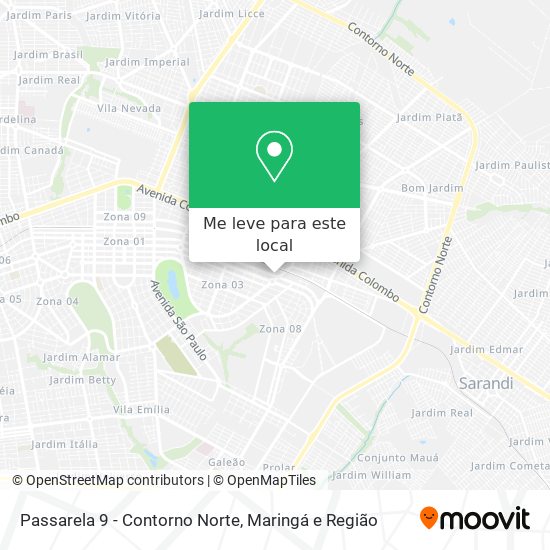 Passarela 9 - Contorno Norte mapa