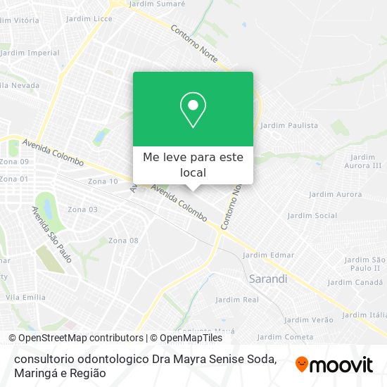 consultorio odontologico Dra Mayra Senise Soda mapa