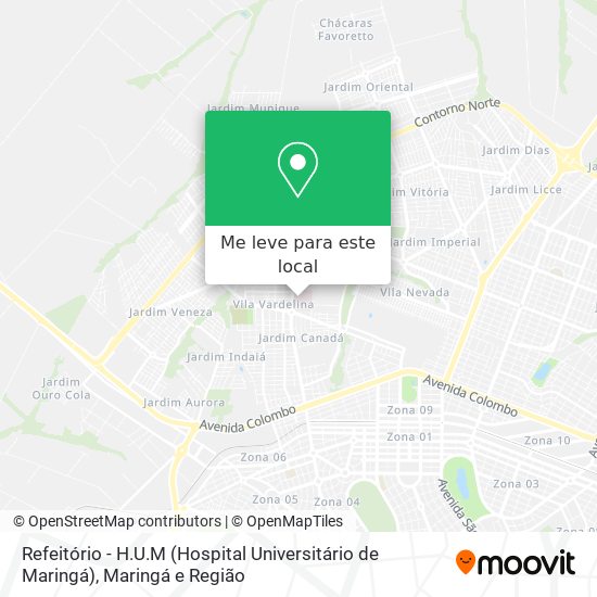 Refeitório - H.U.M (Hospital Universitário de Maringá) mapa