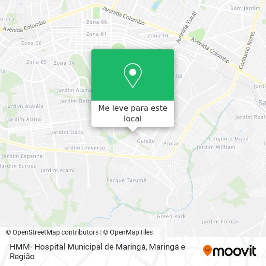 HMM- Hospital Municipal de Maringá mapa
