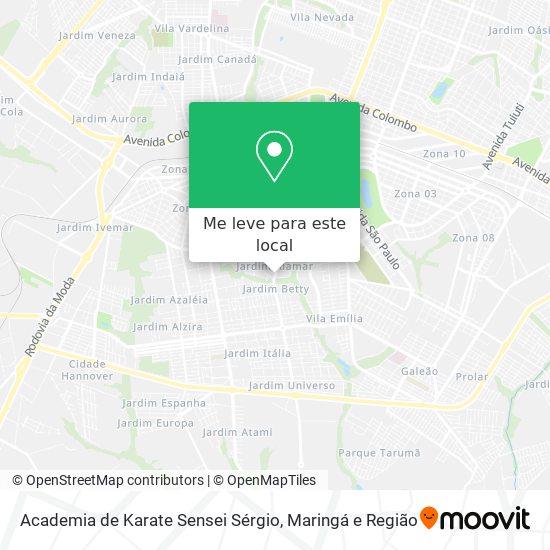 Academia de Karate Sensei Sérgio mapa