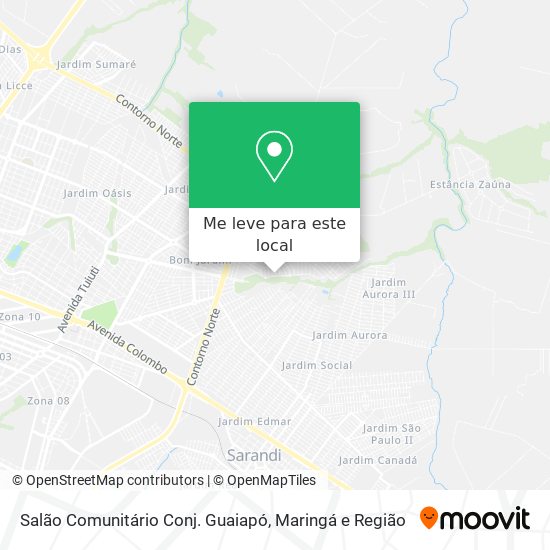 Salão Comunitário Conj. Guaiapó mapa