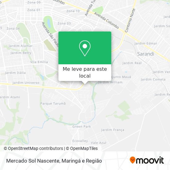 Mercado Sol Nascente mapa