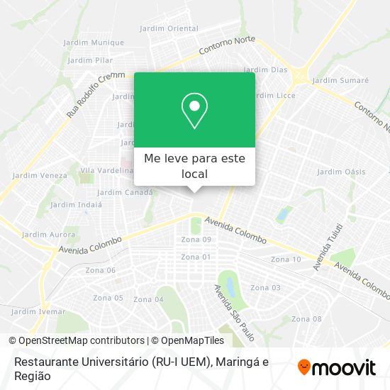 Restaurante Universitário (RU-I UEM) mapa