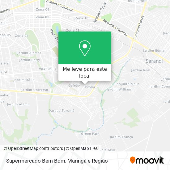 Supermercado Bem Bom mapa